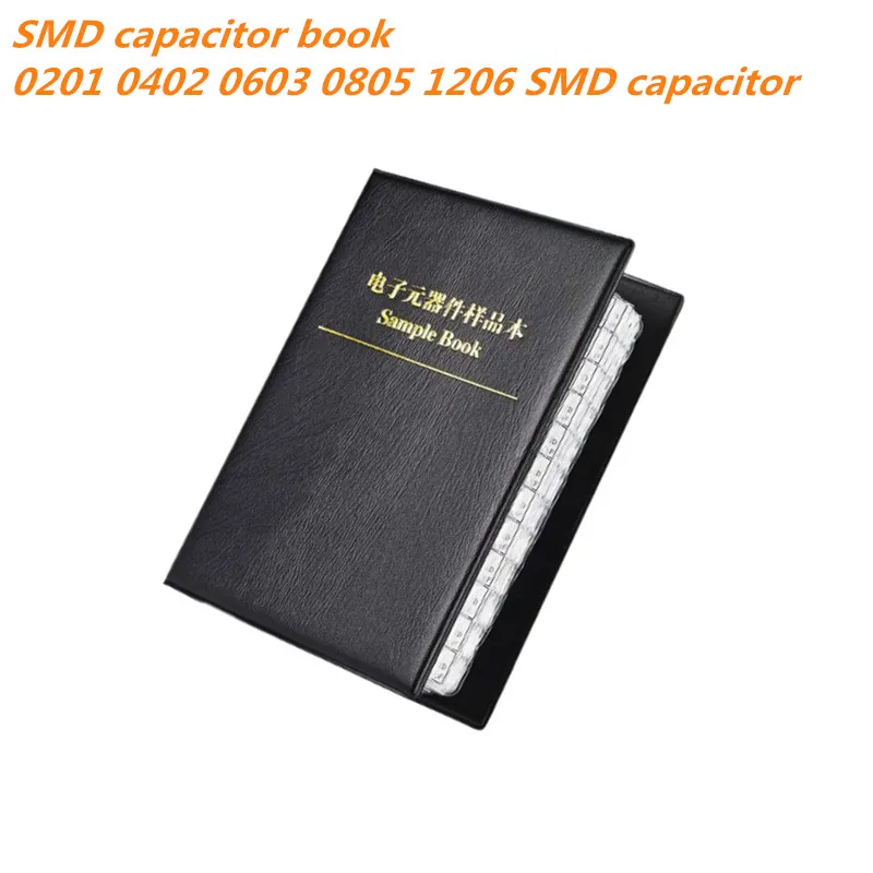 SMD capacitor book 0201 0402 0603 0805 1206 capacitor  80/90/92values  capacitor 25 50 pieces each