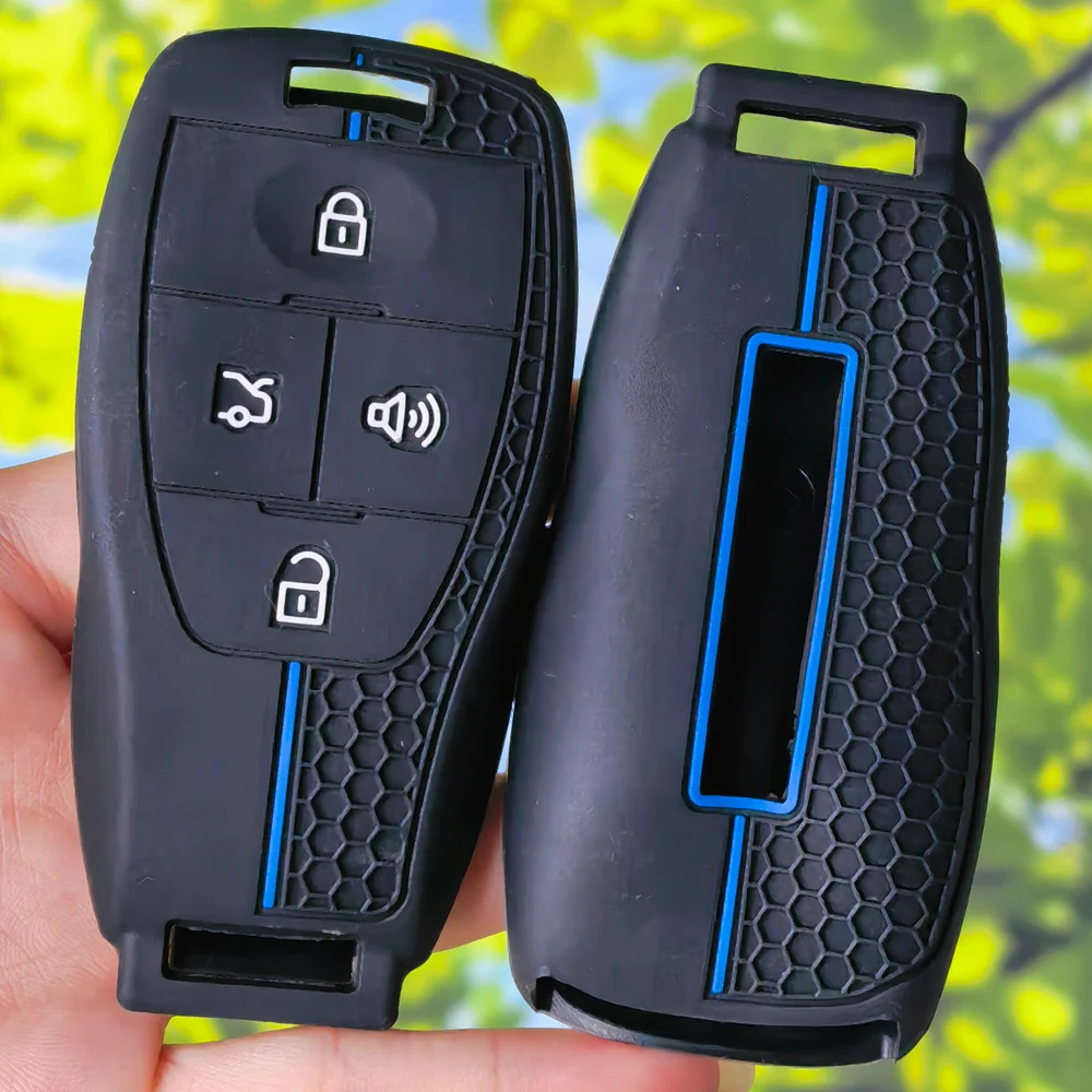 Precise Button Cutout Silicone Key Holder For Baic Beijing BJ40 PLUS EX5 EU5 EC5 BJ80 U7 X7 Keyless Remote Protective Shell