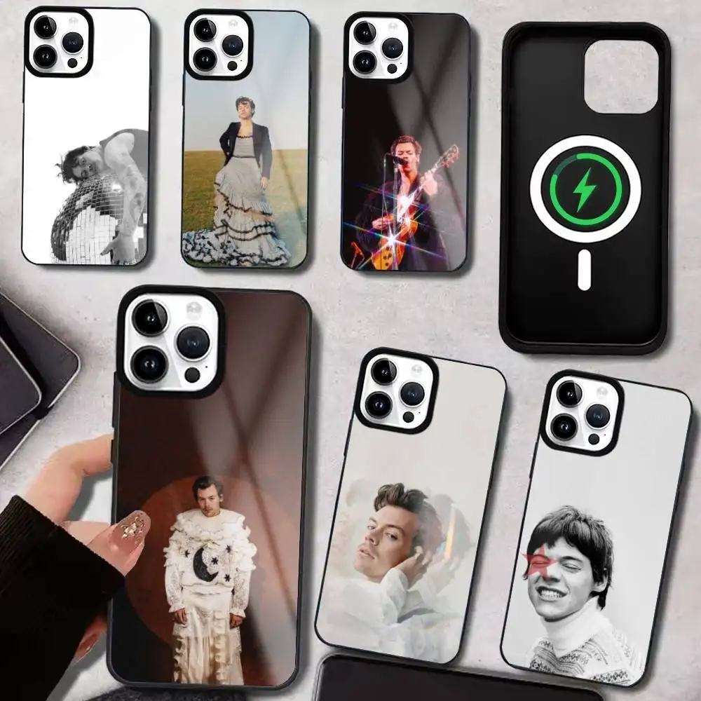 

Singer H-HaRRy S-Styles Phone Case For iPhone17,16,15,14,13,12,11 Plus,Pro Max, New Magnetic Wireless Charging