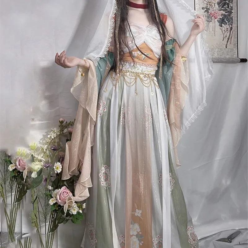 Dunhuang Exotic Style Women's Han Chinese Clothing Kweichow Moutai Western Regions Goddess Elements Ancient Costume Desert Suit