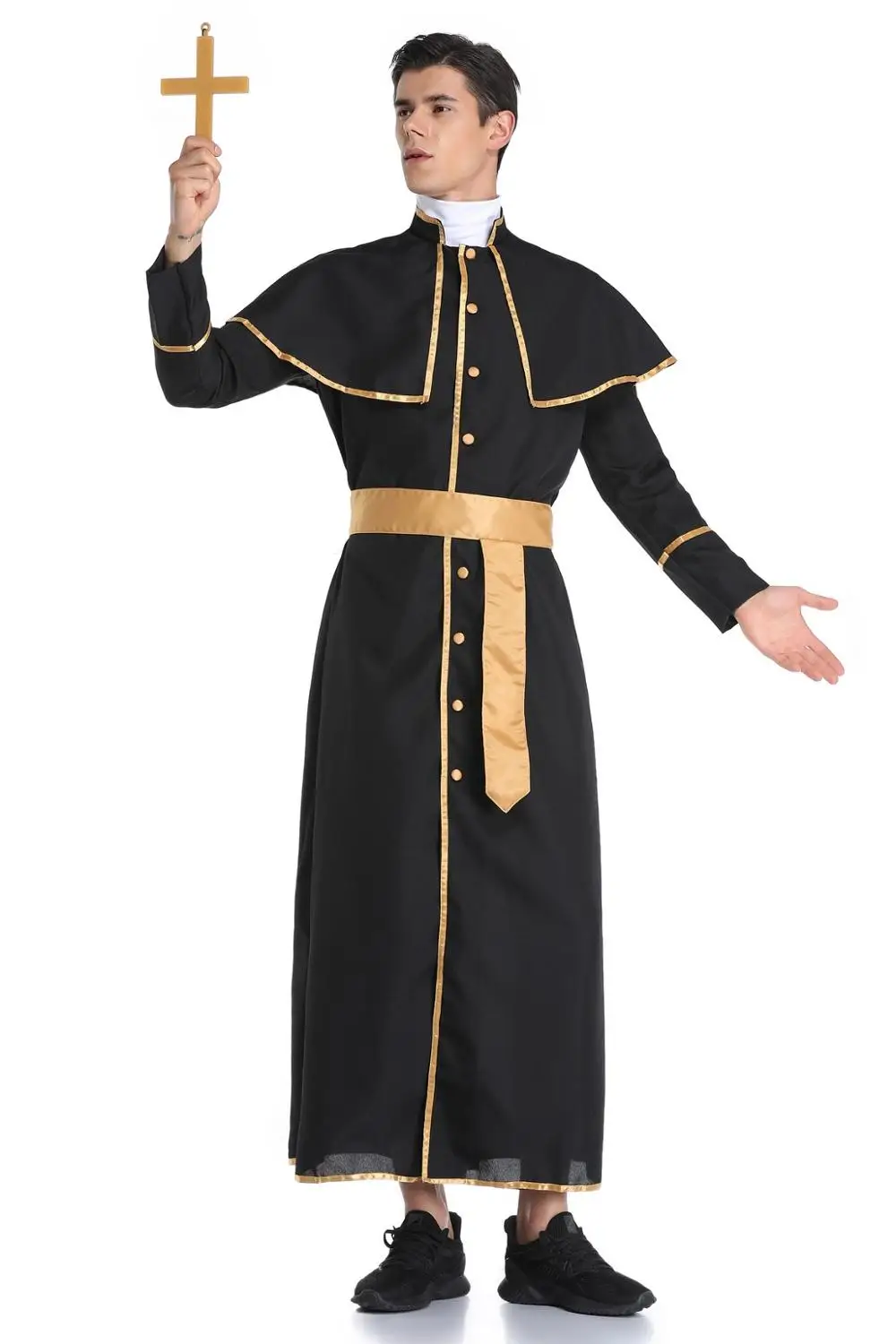 Easter Purim Halloween Costume for Men Father Priest Bishop Costumes Christian Pastor Cosplay view 2