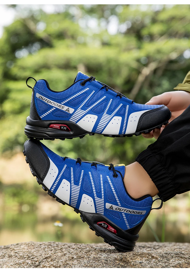 Herren Outdoor-Radschuhe, wasserdicht, rutschfest, Outdoor-Wanderschuhe, Outdoor-Taktische Trainingsschuhe, Wander- und Campingschuhe – Detail 31