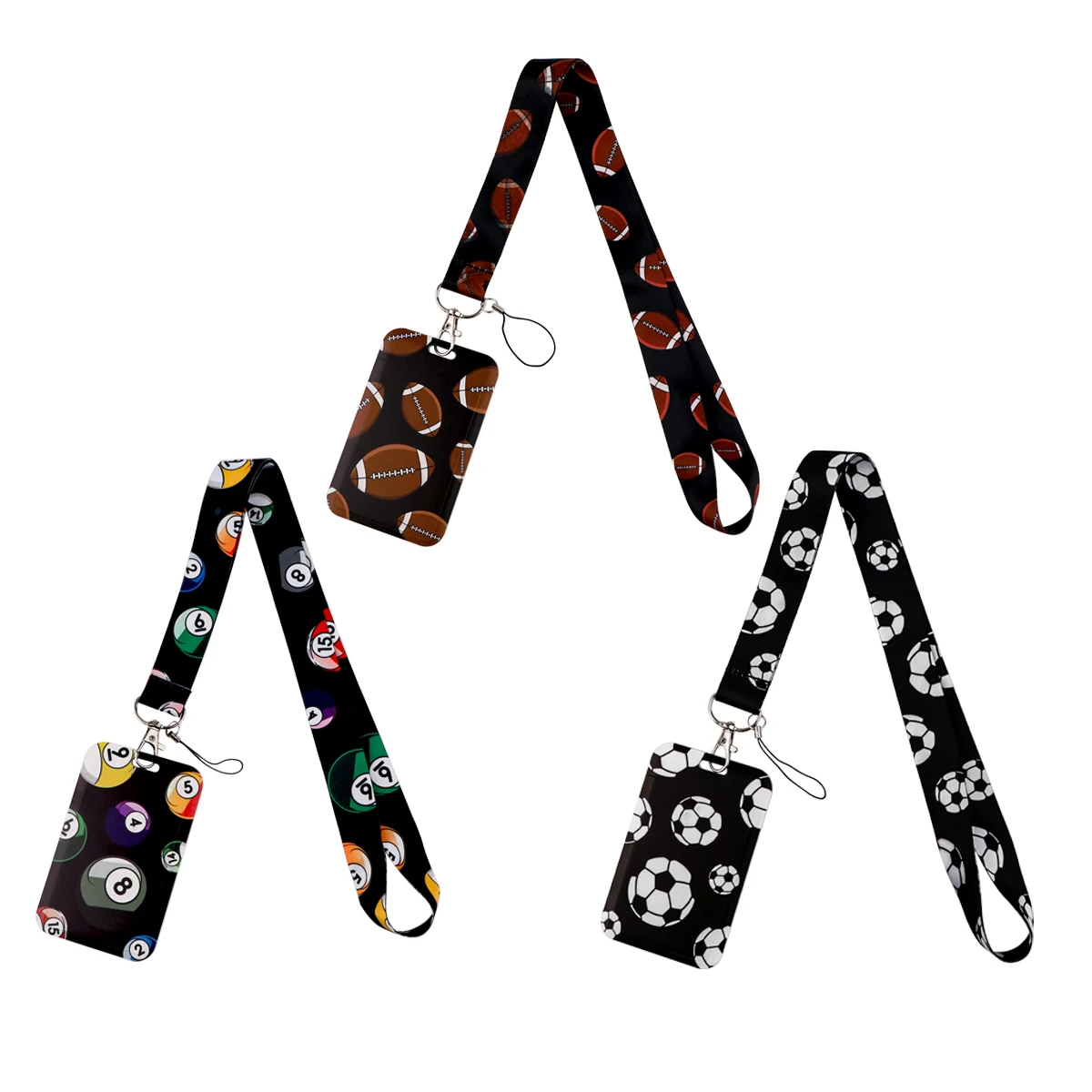 Football Billiards Rugby Lanyard Neck Strap For Keychain ID Card Mobile Phone Straps Badge Holder Hang Rope Keyring Accessories