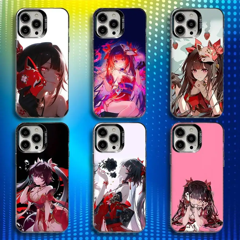 

S-Sparkle Game H-Honkai Phone Case For iPhone 17,16,15,14,13,12,X,8,Pro,Max,Plus,E,SE4,Air,Mini IMD Matte Black