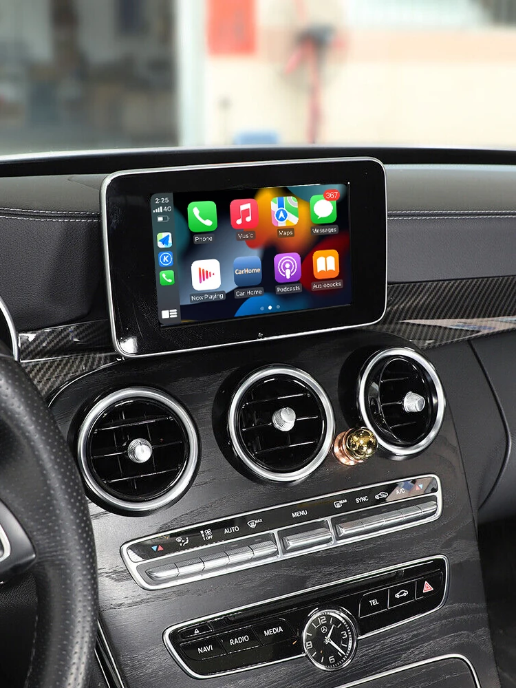 Bonroad Wireless Carplay Decoder Box für Mercedes Benz NTG5.0 C GLC CLA GLA Klasse W205 2015-2018, unterstützt Android Auto Mirrorlink