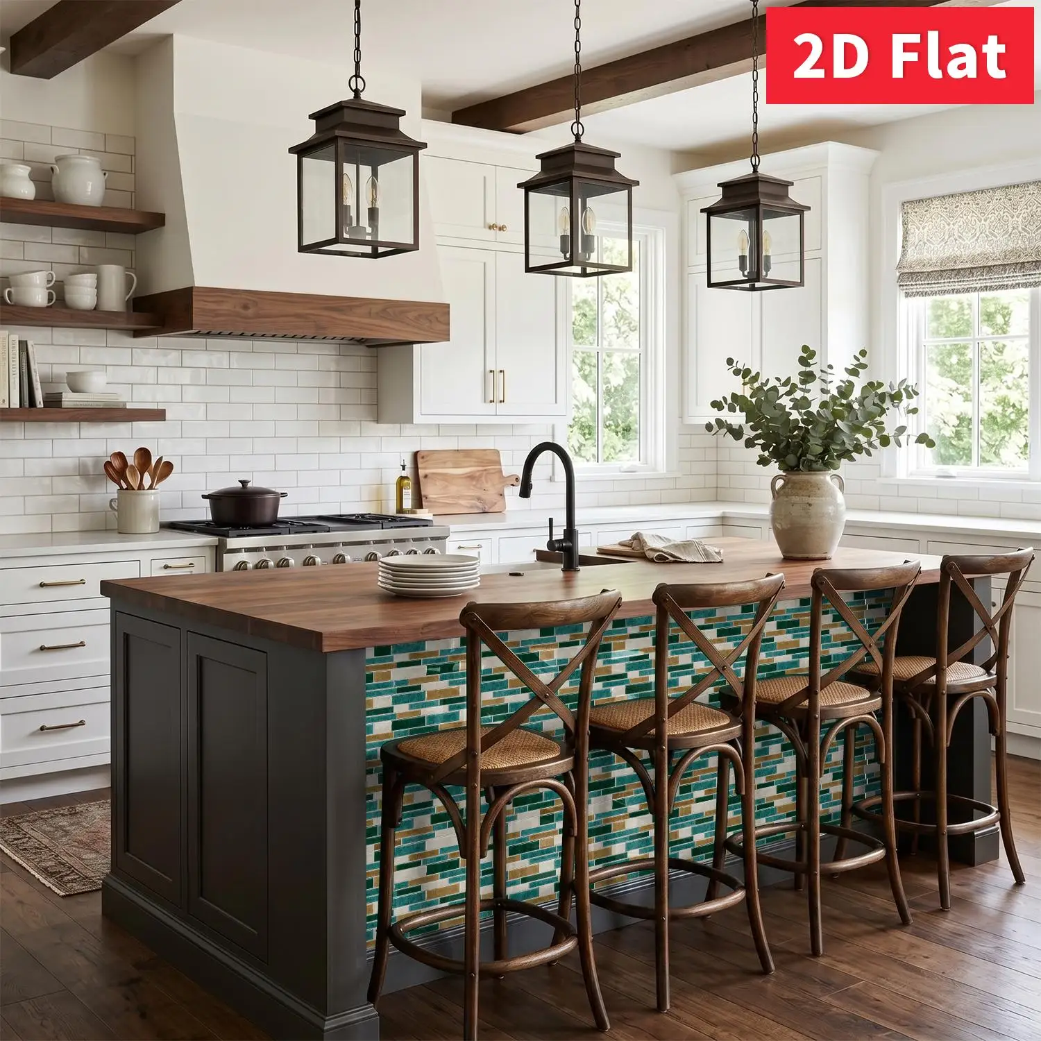 Emerald Green Peel and Stick Tile 12×12 Inch Thick Foam Wall Sticker Waterproof Kitchen Bathroom Backsplash