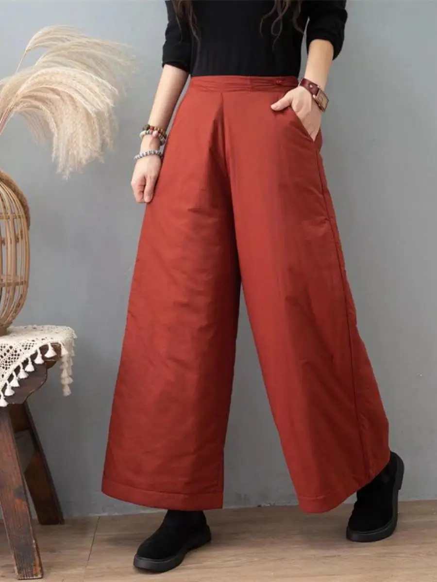 waed-cotton-linen-wide-leg-pants-straight-cut-trousers-pure-color-tee-piece-set-ethnic-sle-buttoned-cotton-pants