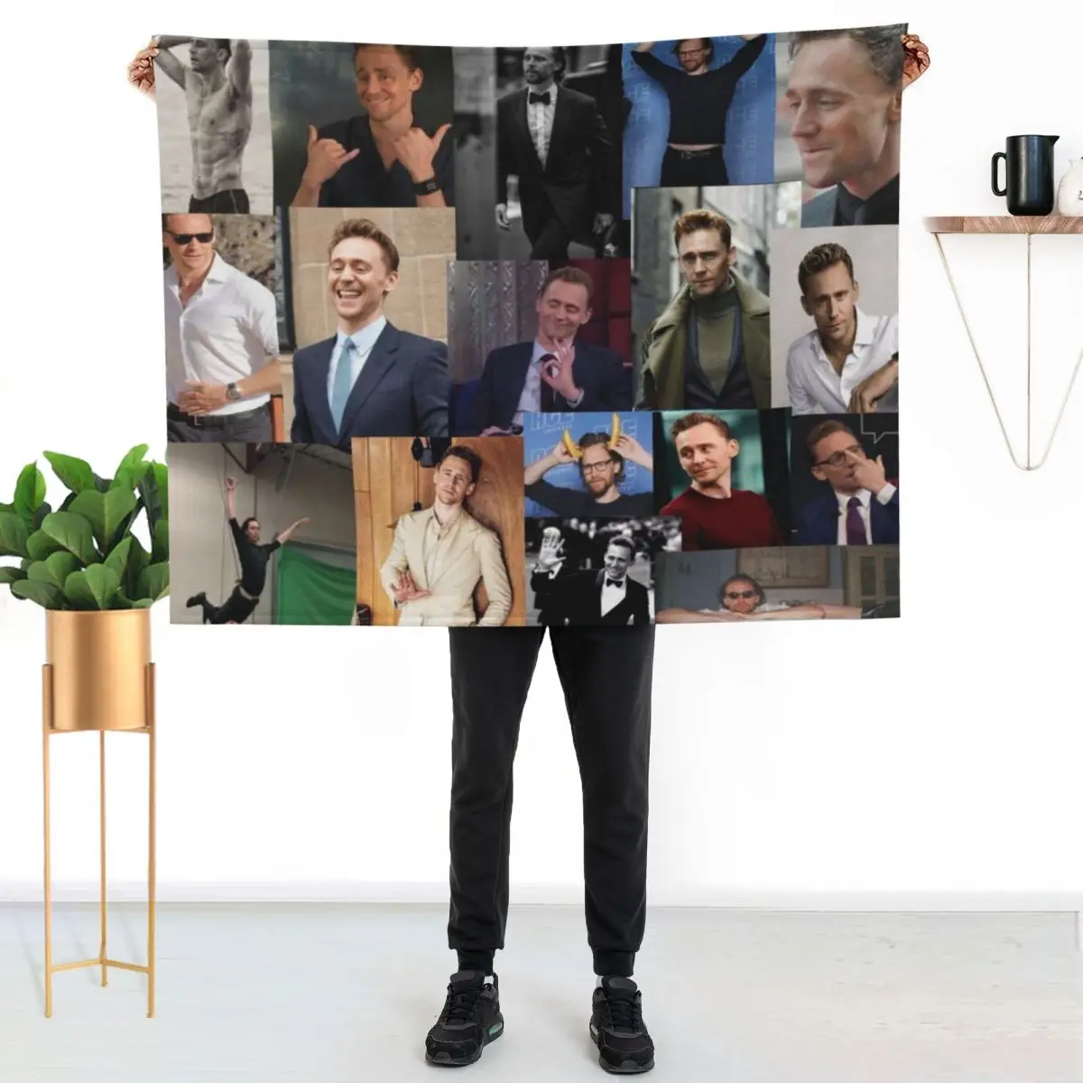 Tom Hiddleston collage Throw Blanket For Decorative Sofa Tourist Bed covers Comforter Winter beds decorative Blankets