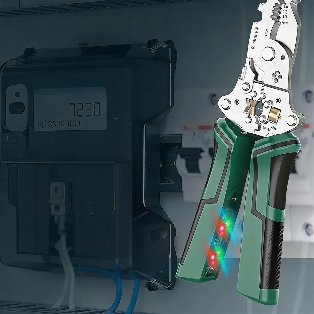 Pince à dénuder multifonctionnelle professionnelle pour couper, sertir et dénuder les câbles, outil manuel pour électricien, entretien, bricolage et réparation de circuits