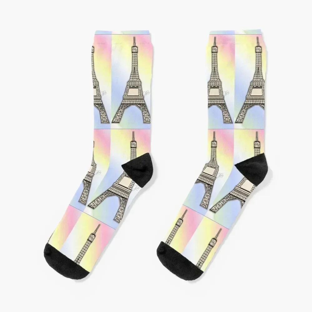 Eiffel Tower Socks Novelties Heating sock Socks For Girls Men's