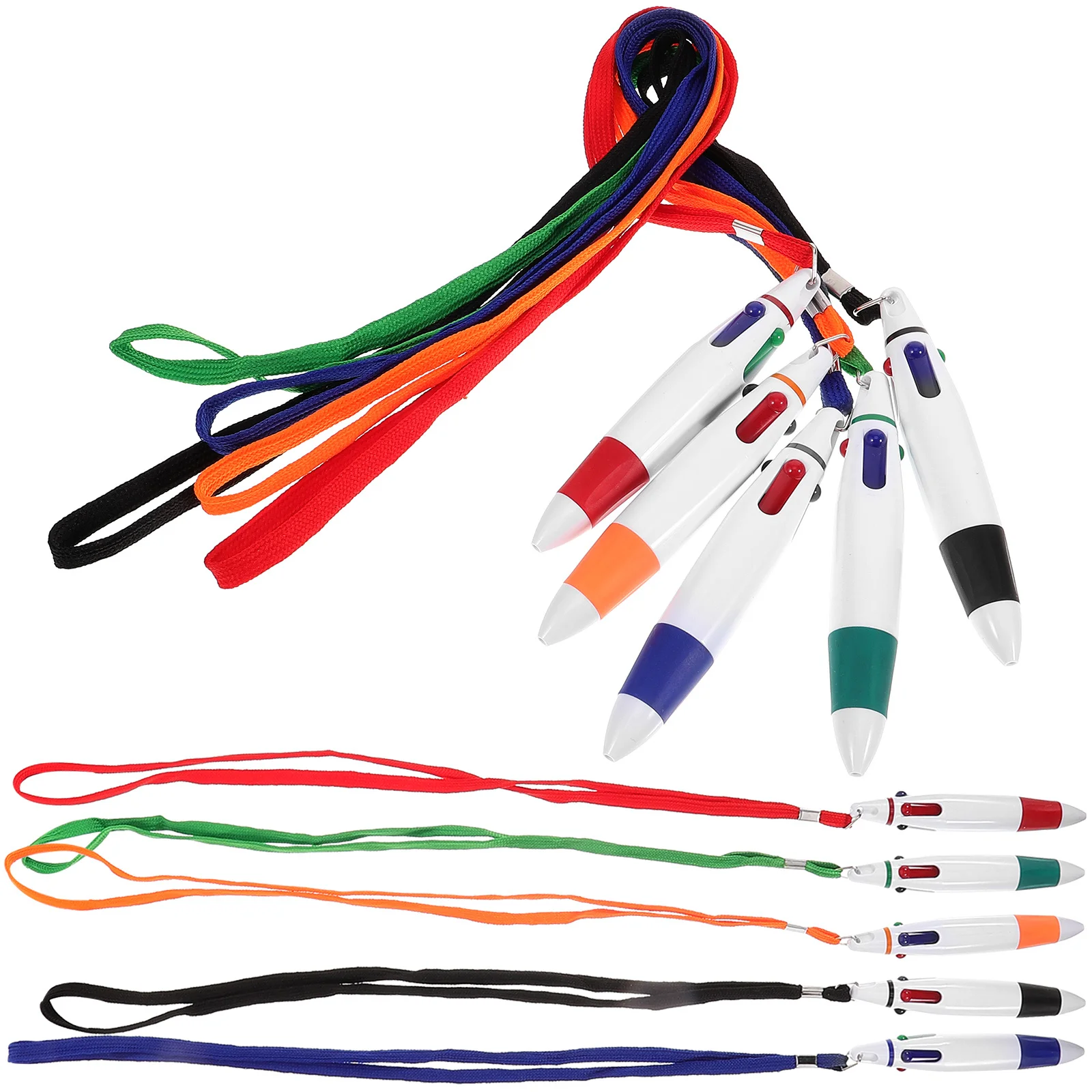 

10pcs 4 Color Ballpoint Pens Retractable Multicolor Pen For School Office Nurses Journal Writing Smooth Travel Use