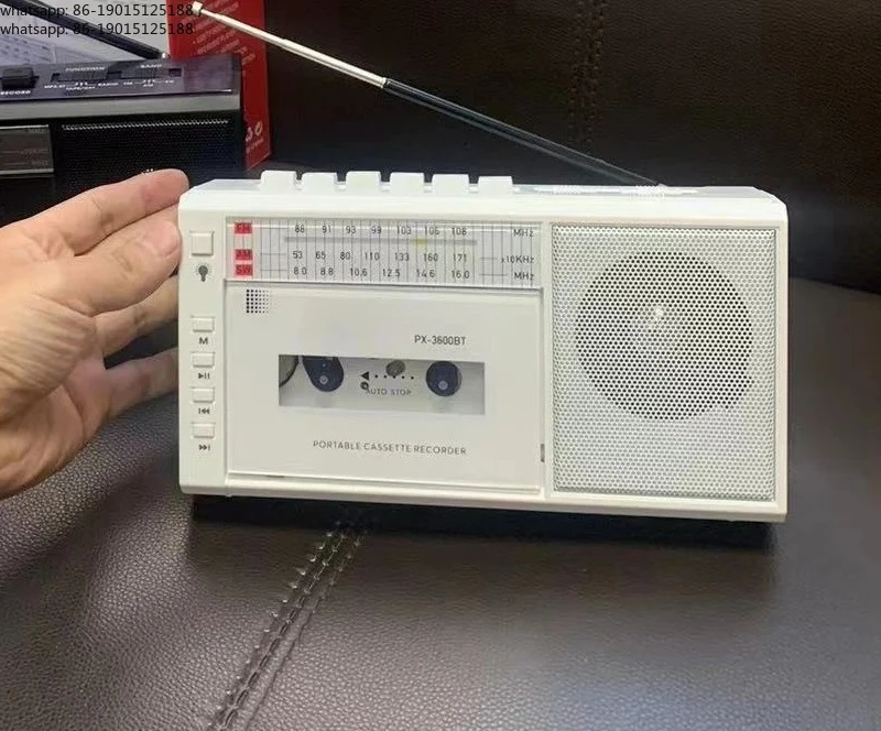 Portable Vintage Retro USB AM/FM/SW Multiband Radio Stereo Wireless Bluetooth Mp3 Audio Cassette Tape Player Recorder AM Radio