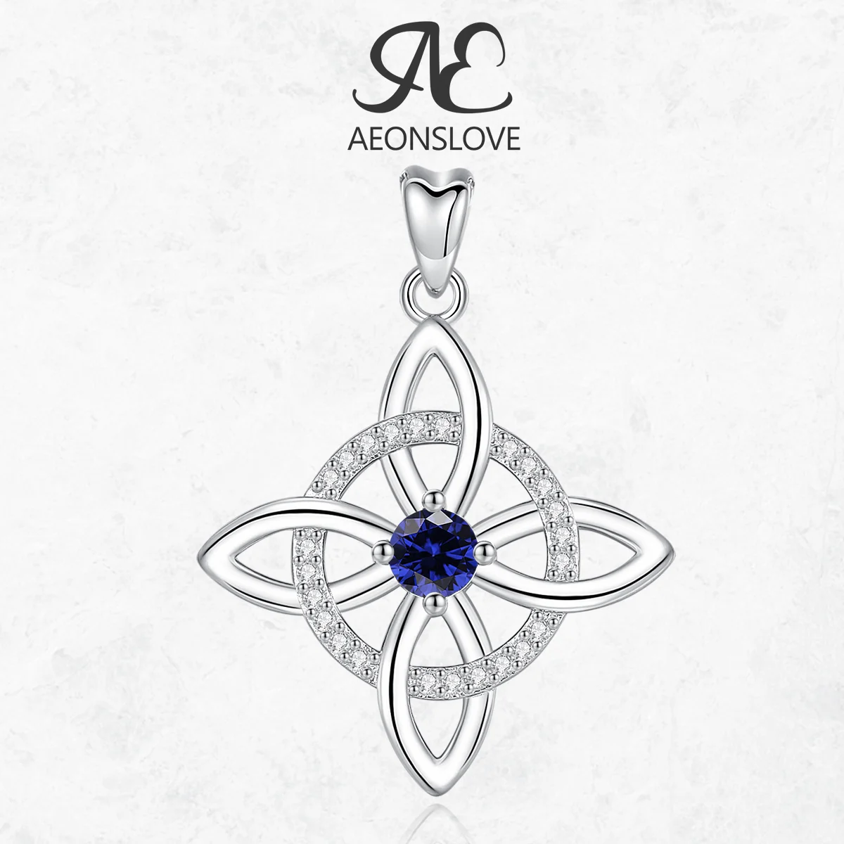 

AEONSLOVE 925 Sterling Silver Irish Witch Knot Necklace for Women Zircon Celtic Knot Pendant Amulet Spiritual Jewelry Party Gift