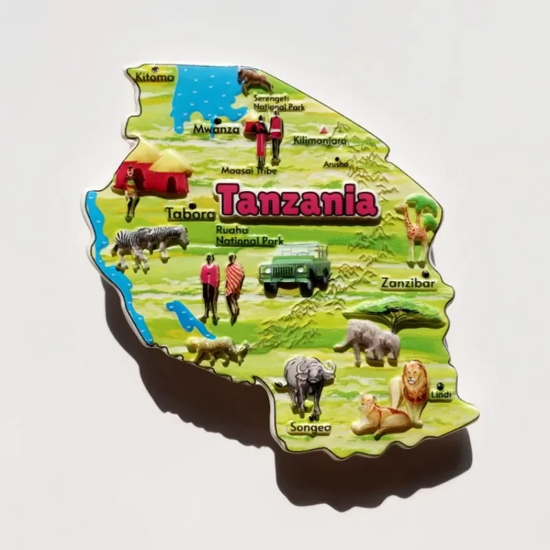 Tanzania Fridge Stickers Africa Travelling Souvenirs Home Decor Wedding Gifts