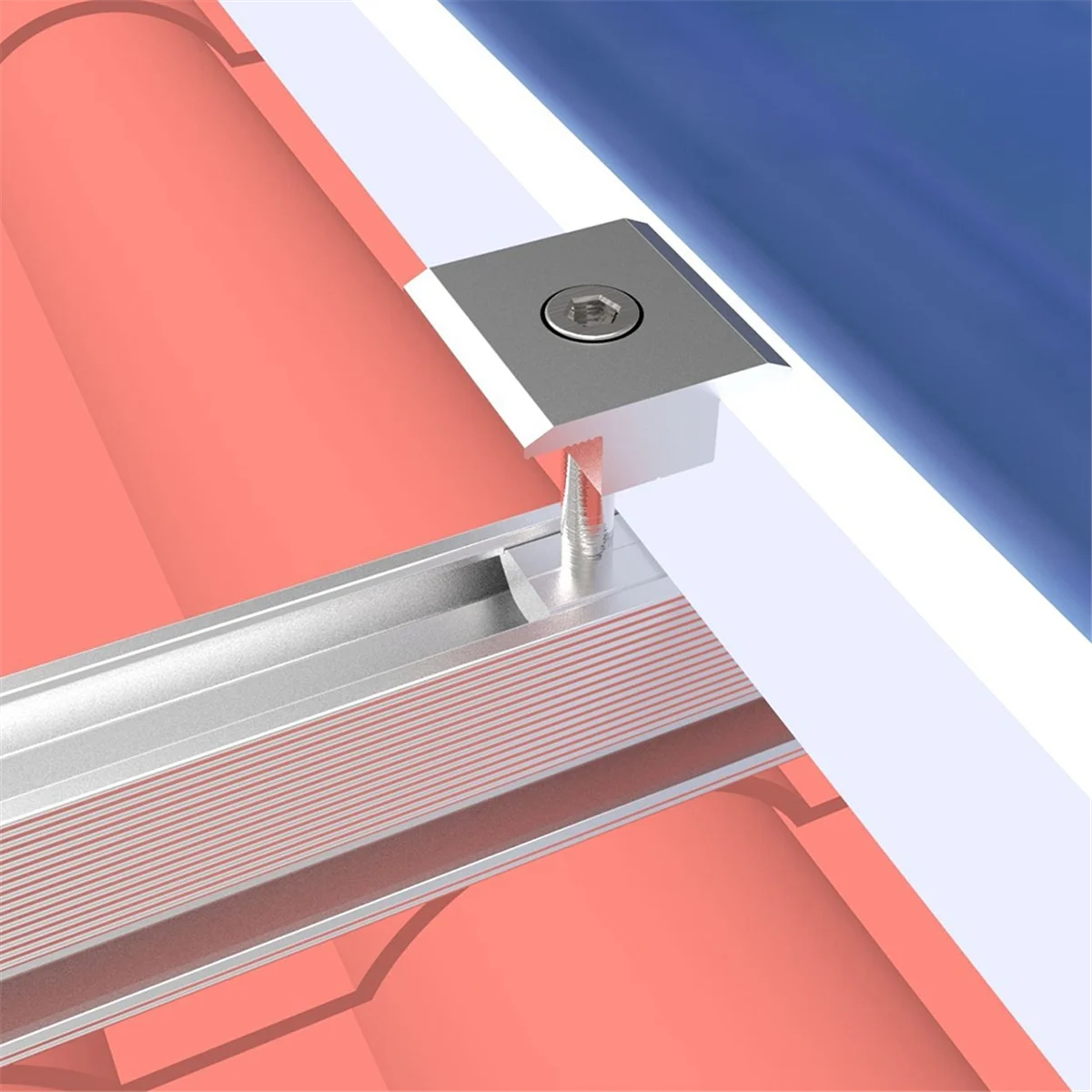 調整可能なソーラーパネルブラケットクランプ、ソーラーパネルシステム用の太陽光発電サポート、ワイド、30mm、10個