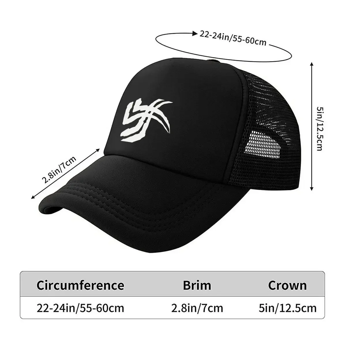2026 “White Palm Minimalist, Tropical - Vibe Symbol Art Design” Mesh Baseball Cap