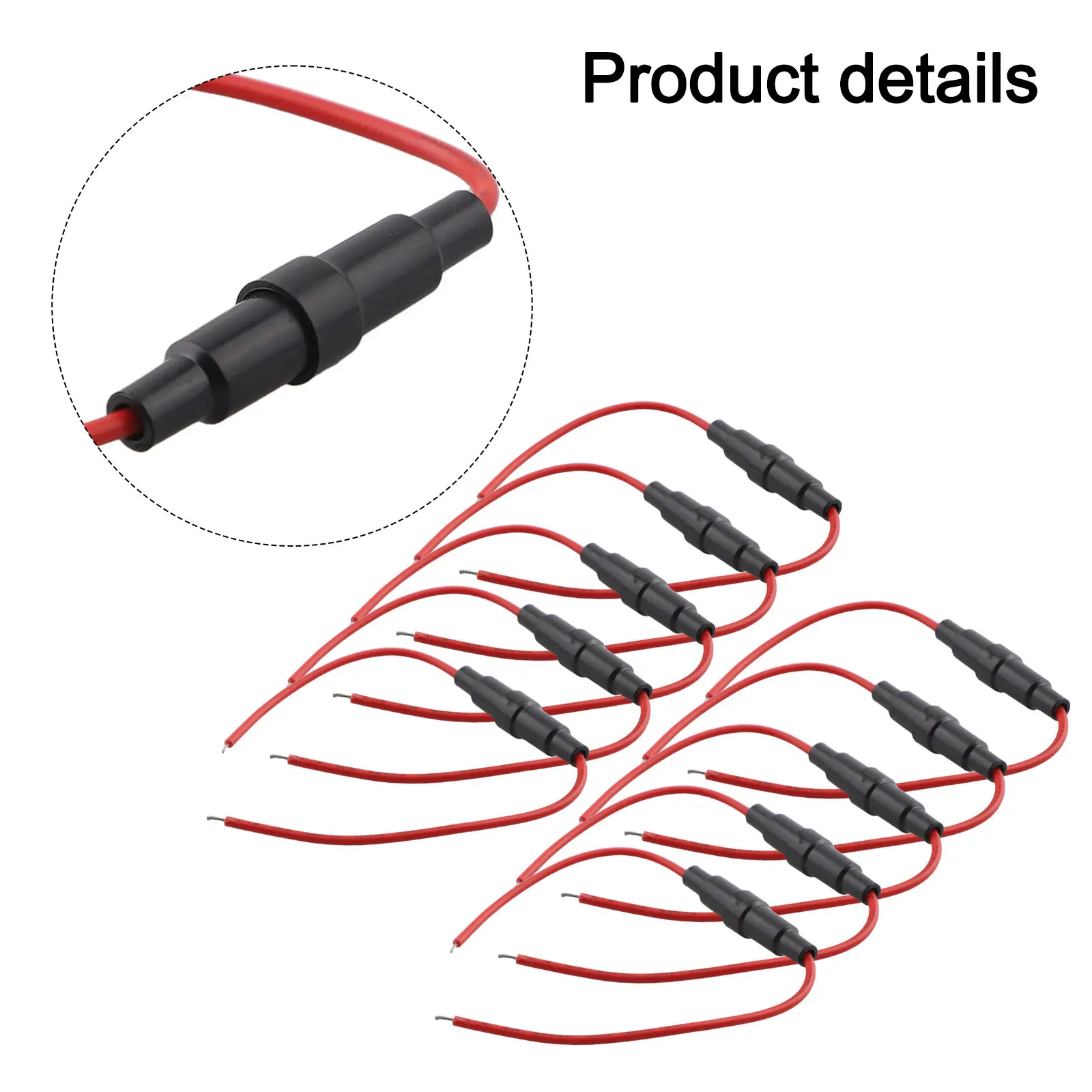 

10pcs Inline Fuse Holders for 6x30mm Glass Fuses Easy to Install Protects Your Wiring from Short Circuit and Overload