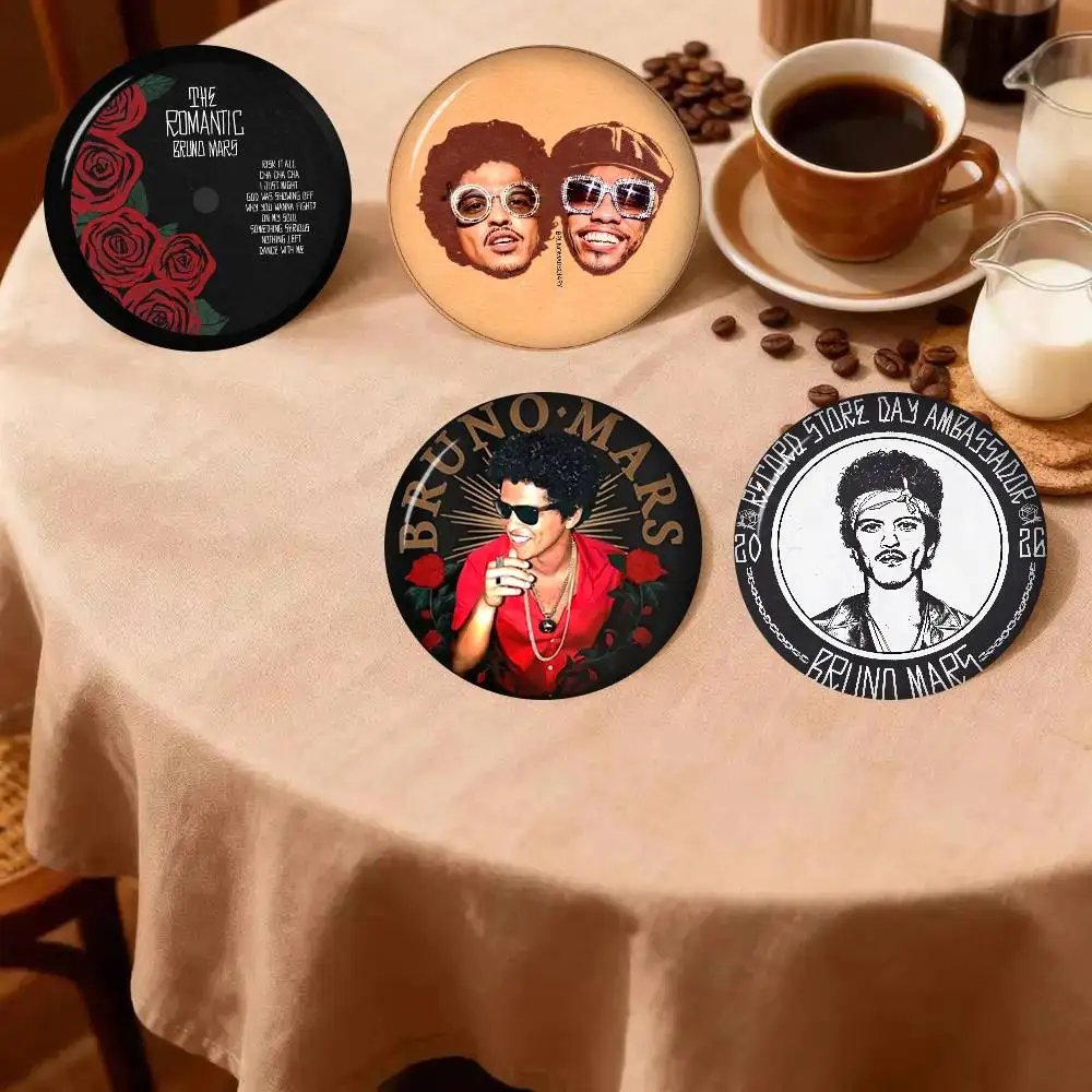 Rap Singer Cool Bruno Mars   Soft Button Pin Round Metal Badge Lapel Pin Parts Gift Friends Kid Jewelry