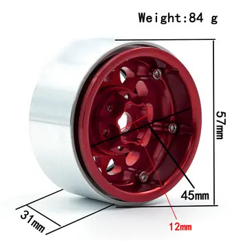 4個2.2吋輪圈和輪胎,橡膠地形輪胎,適用於1/10遙控攀爬車Axial SCX10 RR10 Wraith KM5 8 最佳銷售 2.2 履帶輪胎 - №6