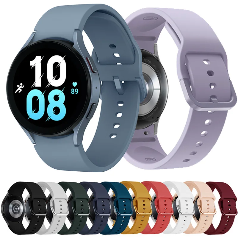 Silicone band For Samsung Galaxy Watch 7/6/5/4 44mm 40mm Bracelet correa Galaxy Watch6 classic 5 pro 45mm 47mm 20mm watch Straps