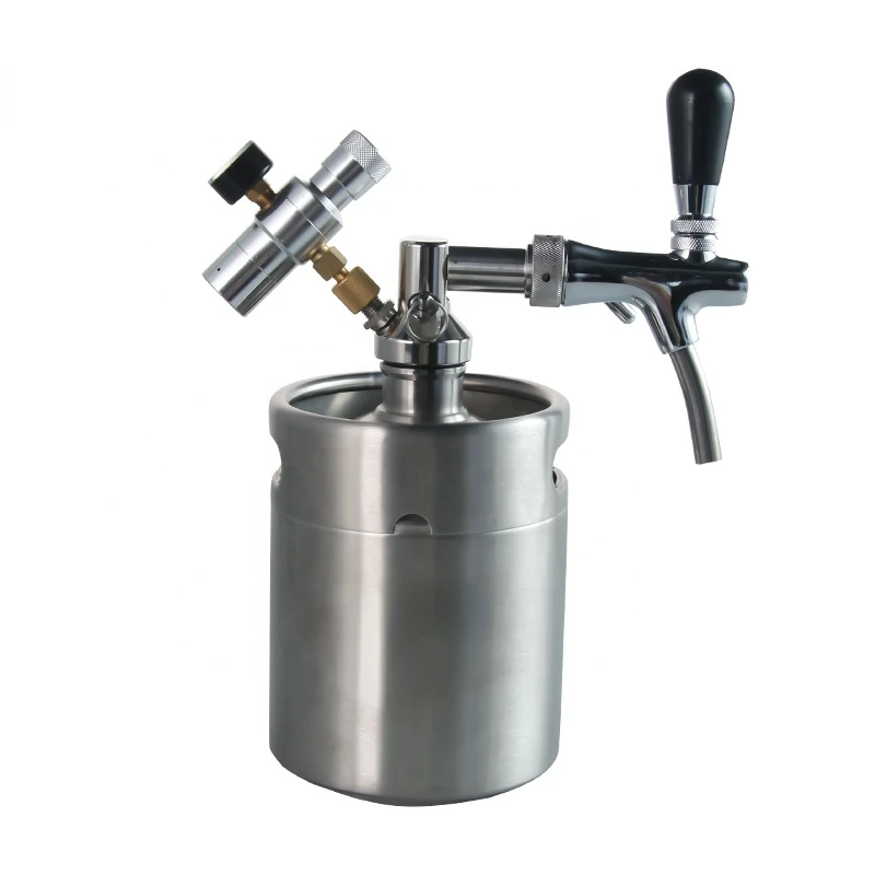 

Mini Beer Keg with Beer Tap Beer Dispenser Growler Easy 2L/3.6L/4L/ 5L Accessories Western Body stainless steel with Logo