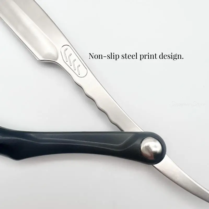 2023 New Barber Vintage Manual Shaver RazorZinc Alloy ABS Handle Shaving Knife With Feather Blades Multifunction 5 Colors
