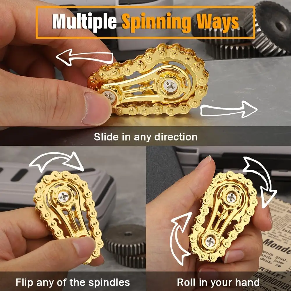 JOHand-Rouleau de vélo pour instituts d'anlande, jouet à assembler, anneau Fidget Spinner, filature du bout des doigts en métal, jouet mentaires oriel, cadeau