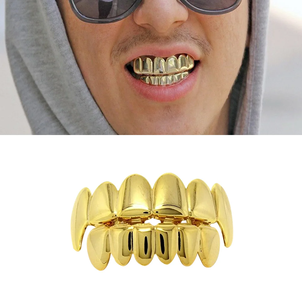 Grills Teeth Shackle Dental Jewelry Fake Hip Hop Golden Braces Shiny Hiphop Man