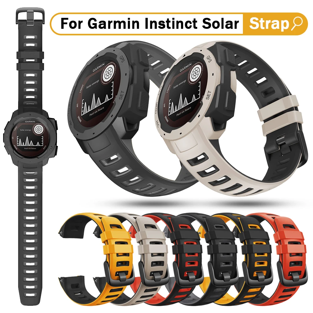 Silicone Smart Watch Band Strap for Garmin Instinct Replacement Watchband Garmin Instinct Tide Esport Solar Tactical Bracelet