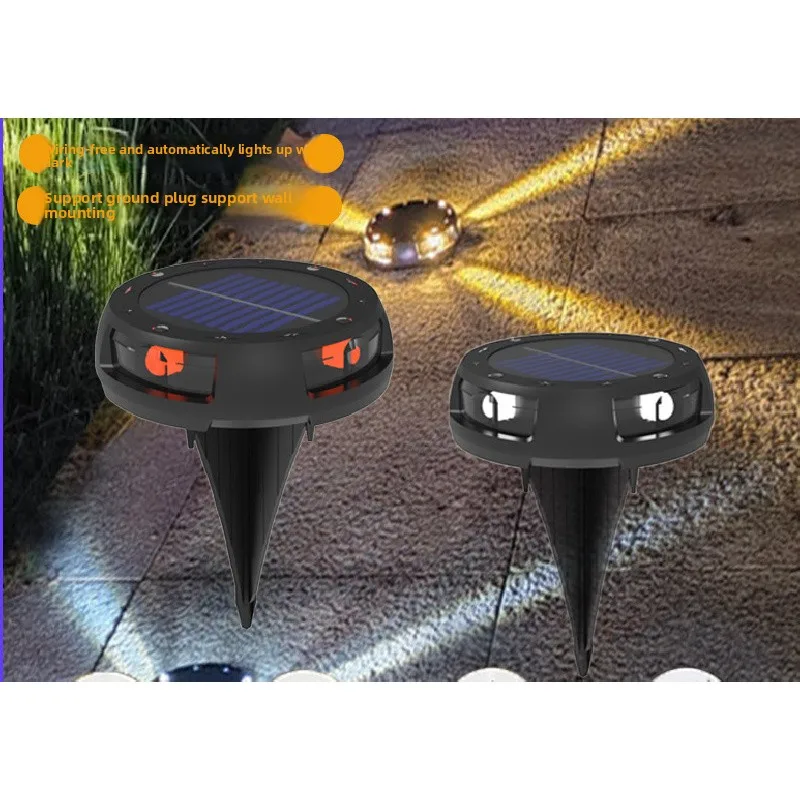 

New Product Solar Ground Light Outdoor Garden Step Waterproof Style Ground Plug Wall Lights Atmosphere LED Lamp Burner