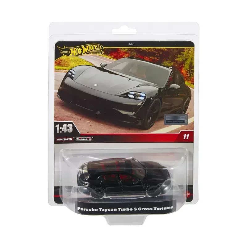 Original Hot Wheels Premium Car Boy Toy 1/43 Metal Diecast Vehicle Porshce Taycan Turbo Cross Turismo Ram Ford Mustang Mach Gift