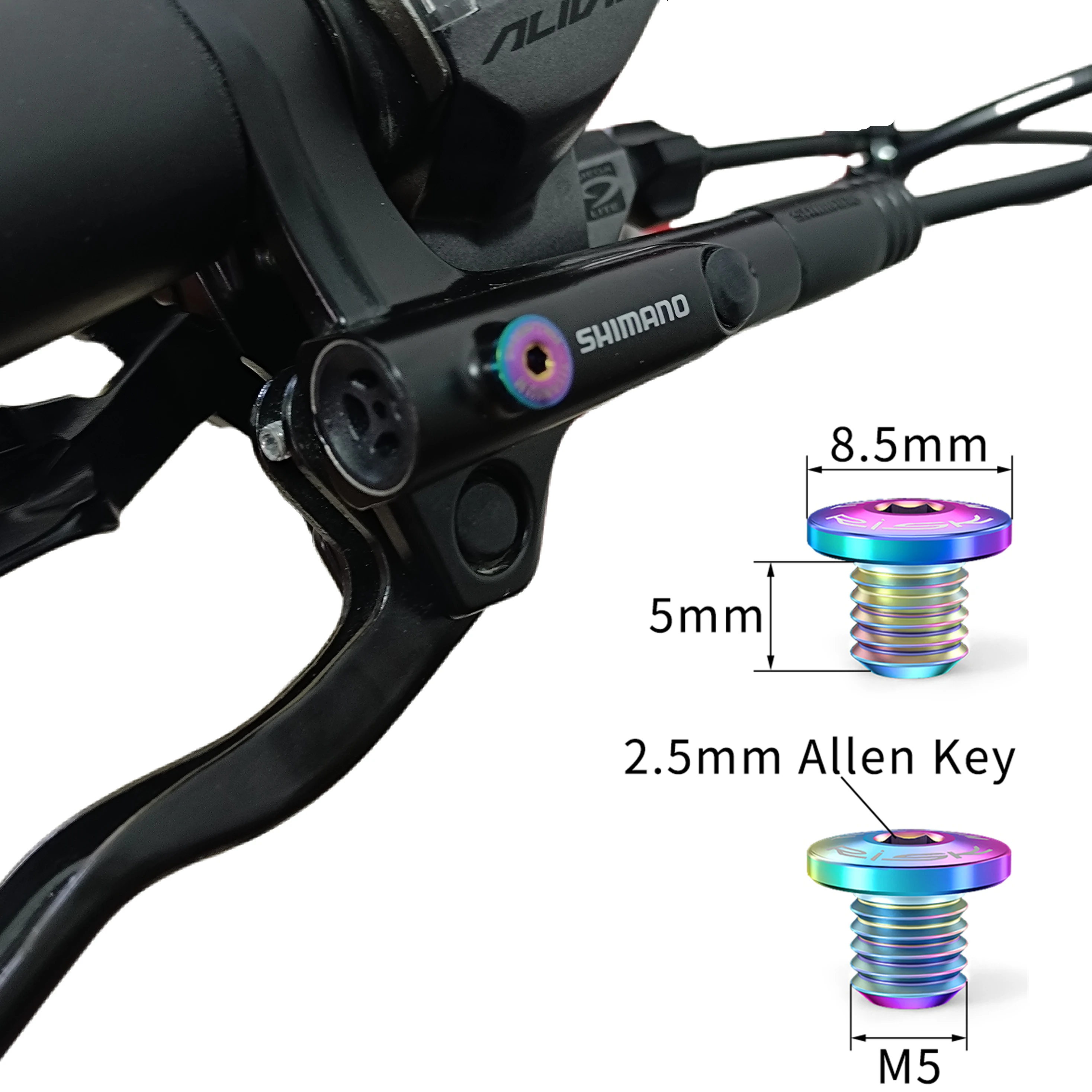 RISK 2/4pcs A Whole/Separate Oil Cylinder Lid Bolts for Bike Brake Lever Titanium Disc Fixed Screw Bicycle Hydraulic Brake Bolt