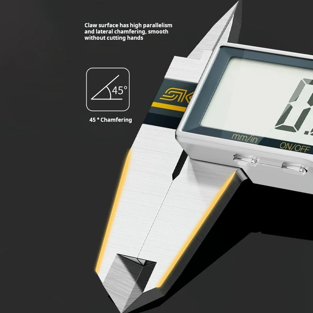 

Hot Sale-All-Metal Electronic Digital Display Vernier Calipers IP54 Rating 300Mm Stainless Steel HD Full Screen Measuring Tool