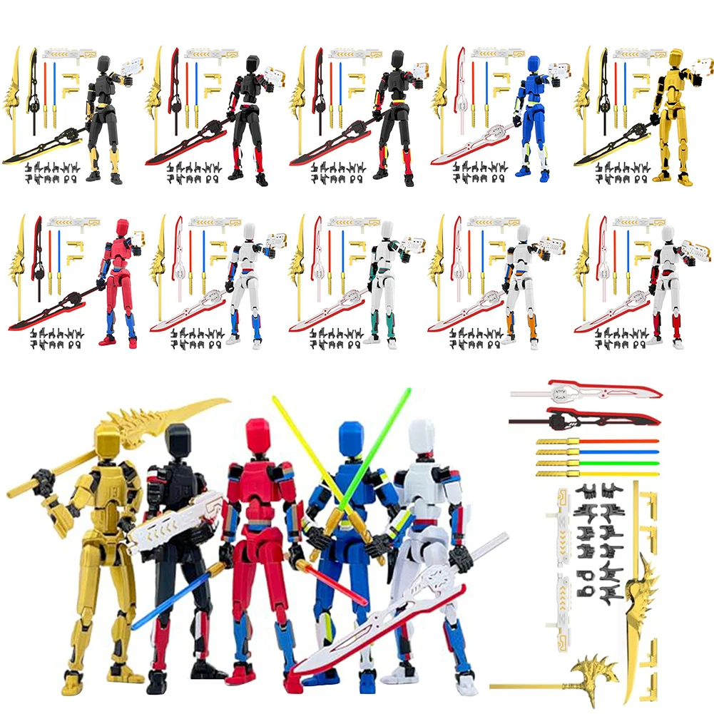 13 3D Printed Action Figure Assembly Completed Multi-Jointed Action Figures Action Figure Dummy Desk Decoration Gifts for Him