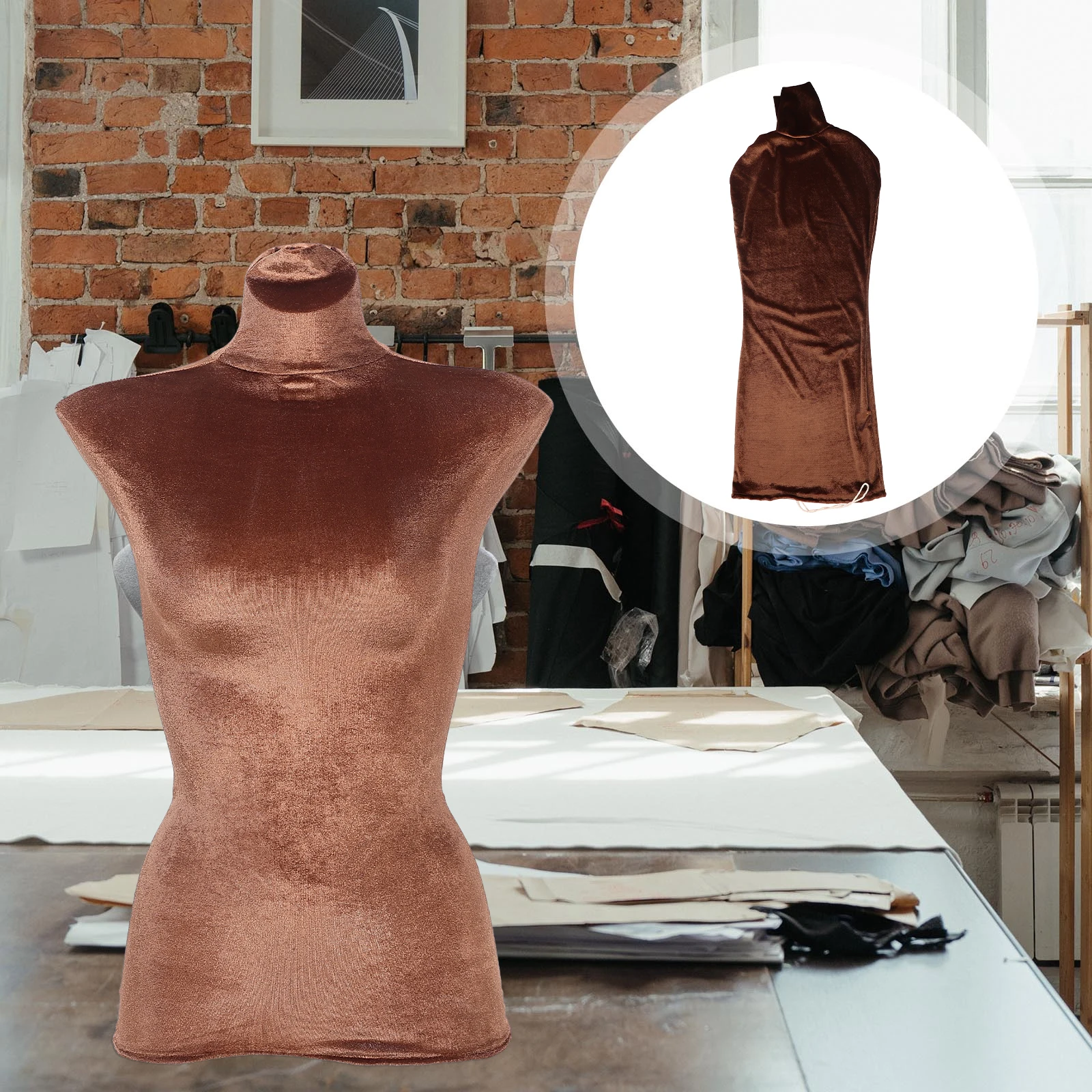 

Mannequin Body Cover Props Replacement Cloth Coffee Female Mannequin Fabric Cover Color Material Female Model Display