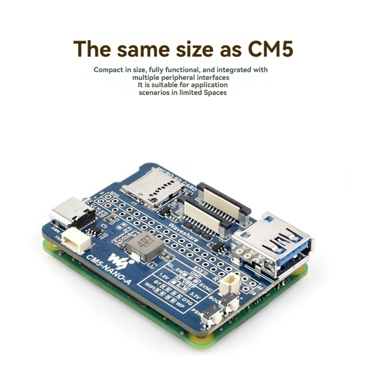 للوحة CM5 Nano Base IO (A) مع USB 3.2 Gen1 لوحدة الحساب 5 #5