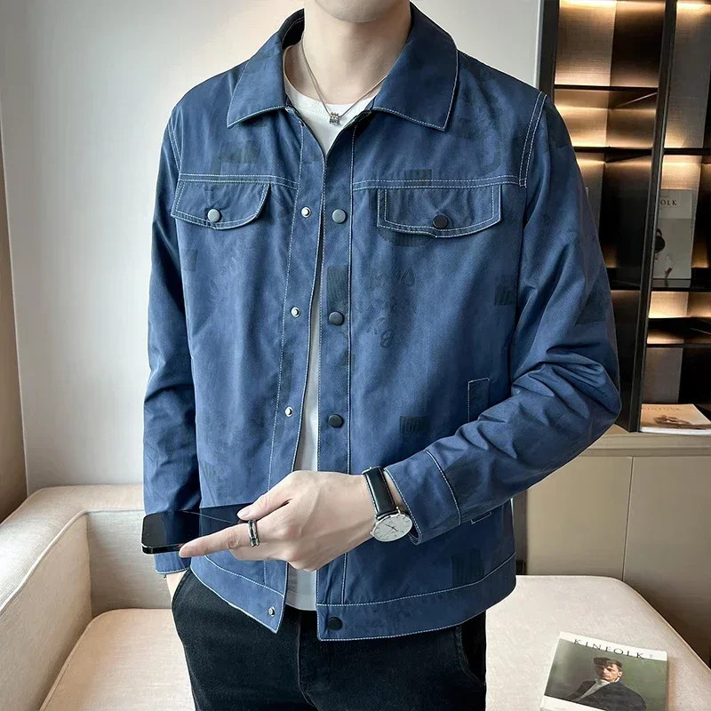 Autumn and Winter Fashion Trend Men's Denim Jacket Retro Loose Comfortable Outdoor Sports Casual Windproof Breathable Jacket