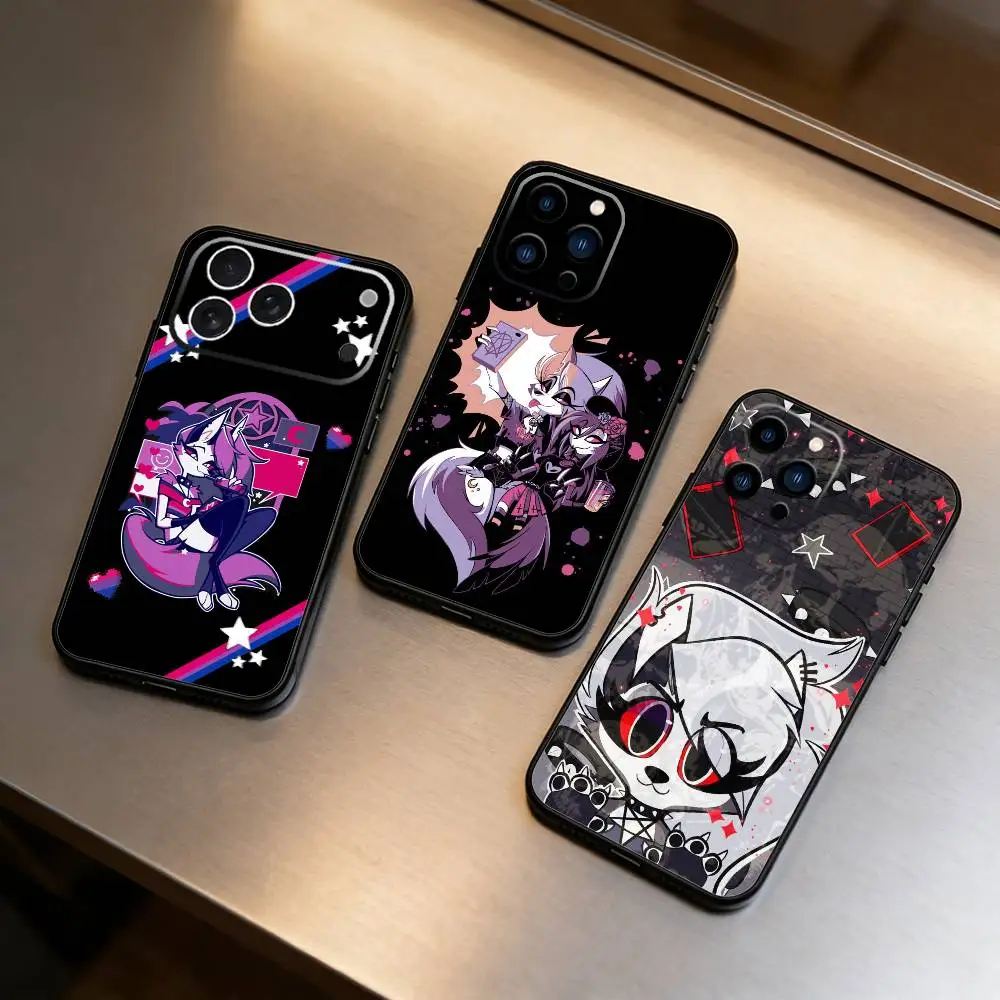 

L-Helluva Boss Phone Case For iPhone 17 16 15 14 13 12 Max Plus Silicone Black Cover