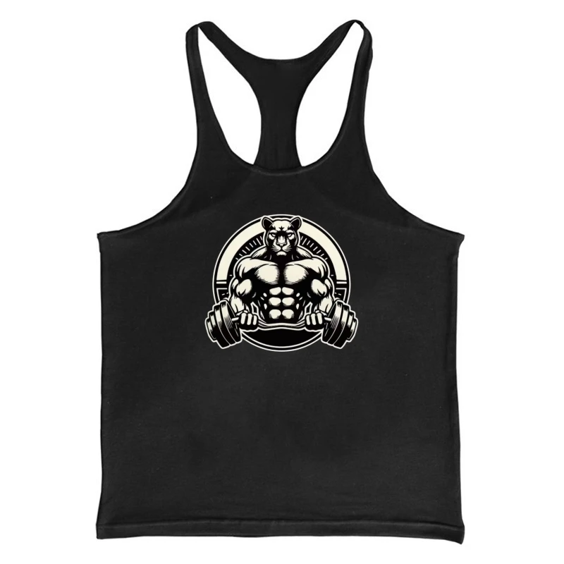 

Мужская майка-стрингер для бодибилдинга — жилет без рукавов для тренажерного зала и фитнеса, спортивная рубашка для мышц — рубашка для похудения и тренировок