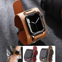 Leather bracelet for apple Watch band 44mm 40mm iwatch 38mm 42mm 49mm belt wrist watchband serie 8 7 3 4 5 6 Se strap 41mm 45mm