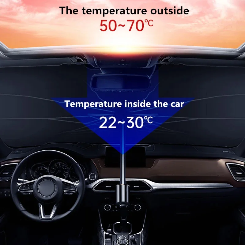 Car Logo Sun Umbrella Windshield Block Heat UV Sun Shade Umbrella For Tesla Model 3 Model S Model X Model Y Roadster Car Styling