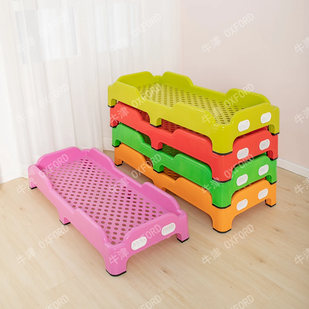 

Good Quality Kindergarten Stackable Children's Bed Children's Plastic Bed