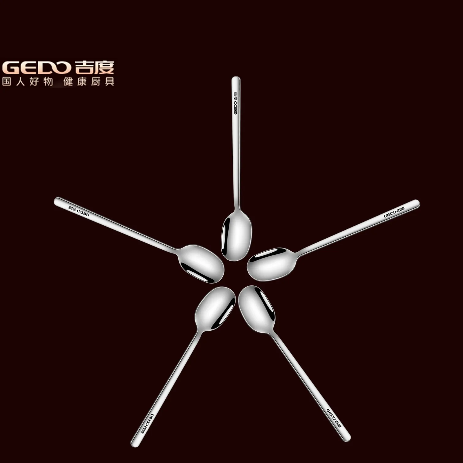 

GEDO Ultra Thick Family Daily Tablespoon 43g Weight 235mm Length 36mm Width Spoon Easily Clean Well Polished Bubble Tea Spoon