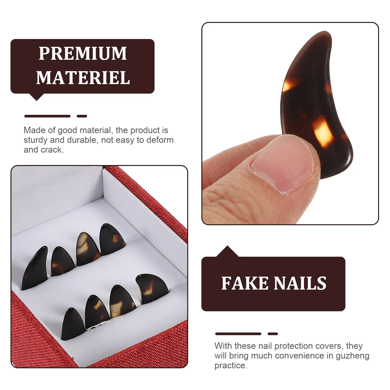 Nails Fake for Guitar Pick Practice Cover Exquisite Playing Finger Picks Tools Bass Protective