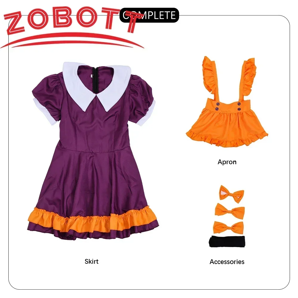 Color Cosplayer Halloween vestidos de Lolita naranja Anime japonés mucama Cosplay disfraz camarera fiesta escenario sirviente disfraces