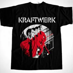 Camisa Retro de manga larga para hombre, camisa de banda Kraftwerk, clásica, negra, Unisex, S-234XL, NE842