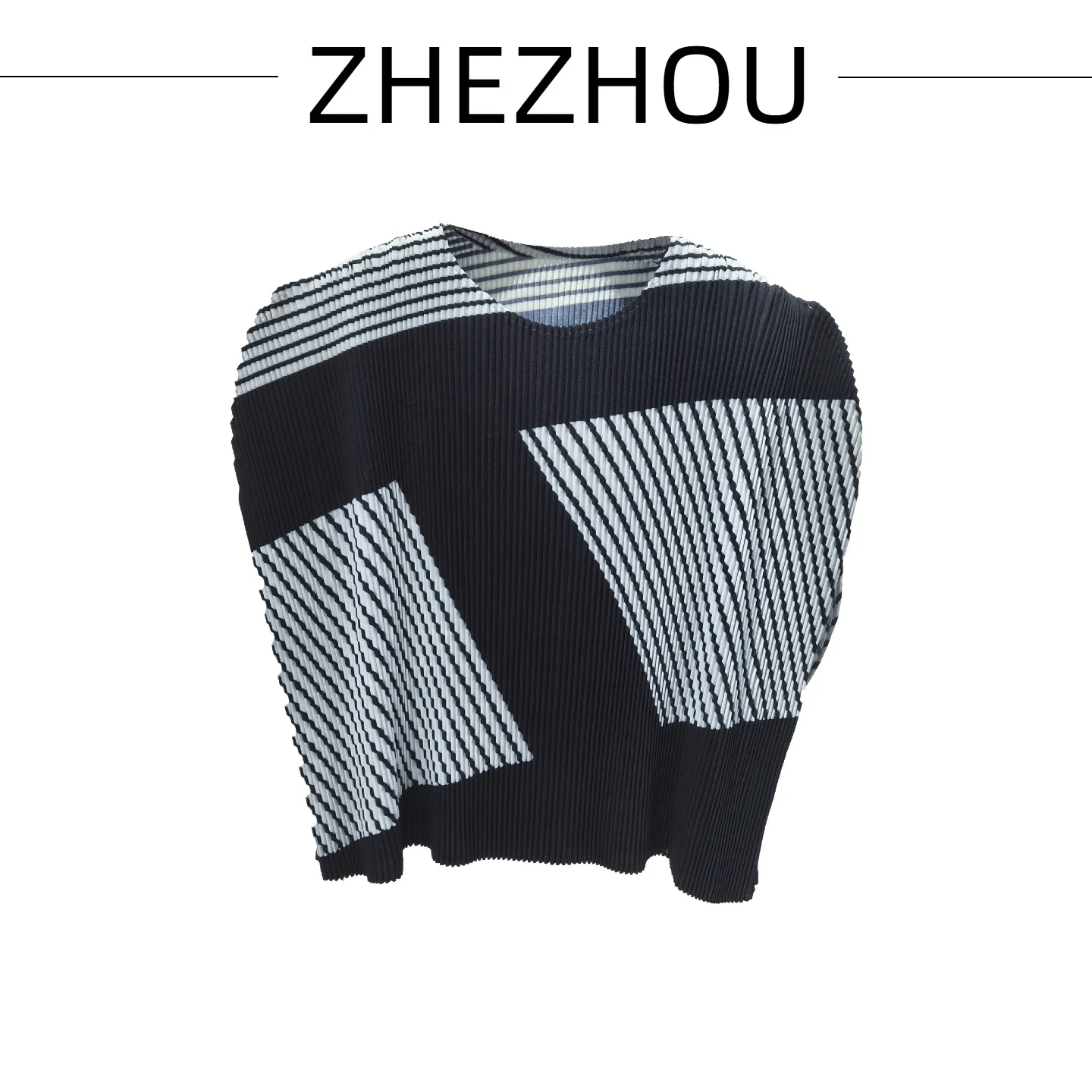 Miyake plissado 2025 nova primavera e outono terno feminino solto moda plissado commuter casual apple camisa de duas peças grosso plissado