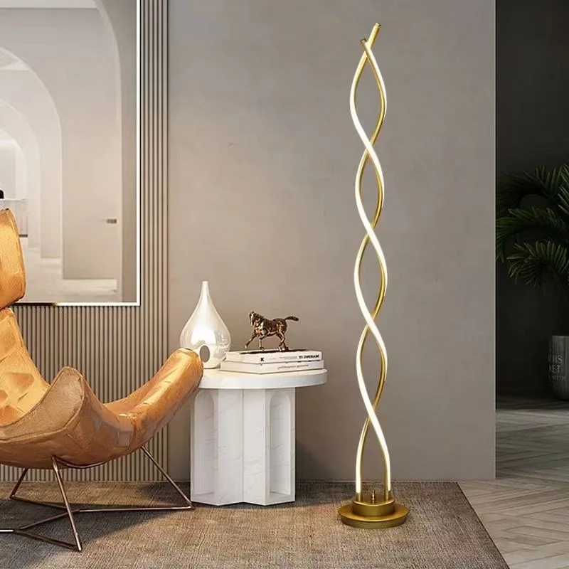 Modern Luxury LED E27 Floor Lamp Linear Light Design Adjustable Color Temperature 3000-6000K Dimmable Bedroom Hotel Living Room