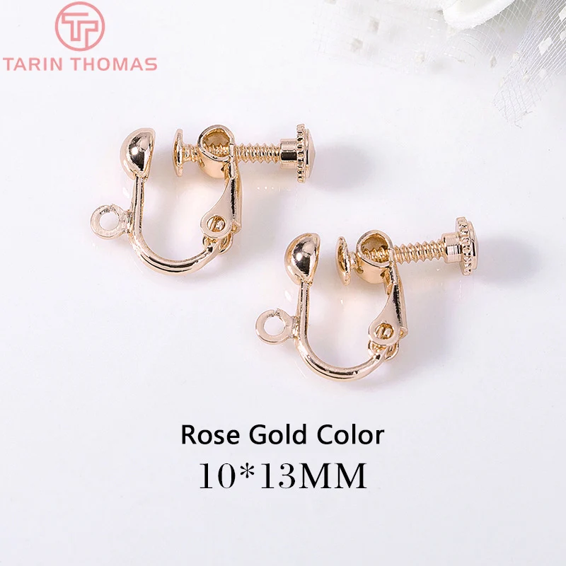 (2042)10PCS 10x13MM 24KGold Color Plated Brass Earrings Clip Diy Jewelry Discoveries Earrings Accessories Wholesale - Image 5