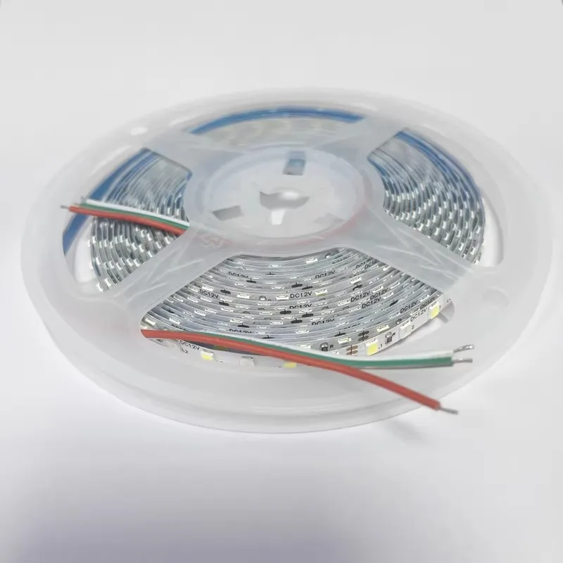 5m 5mm CCT Led Strip Double Color Two Color Mixed Strip Orange Amber 1800k 2000k+White 6000k 120 led/m 12v Signal Flexible Tape
